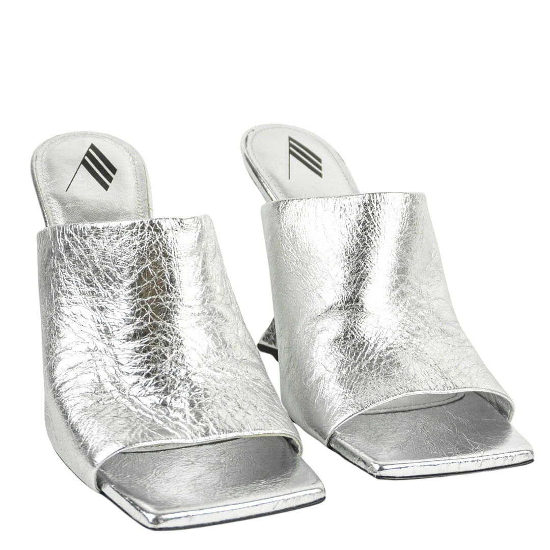 The Attico Cheope Mules in Silver - Discounts on The Attico at UAL