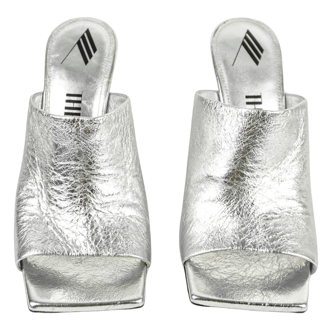 The Attico Cheope Mules in Silver - Discounts on The Attico at UAL