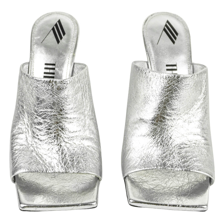 The Attico Cheope Mules in Silver - Discounts on The Attico at UAL