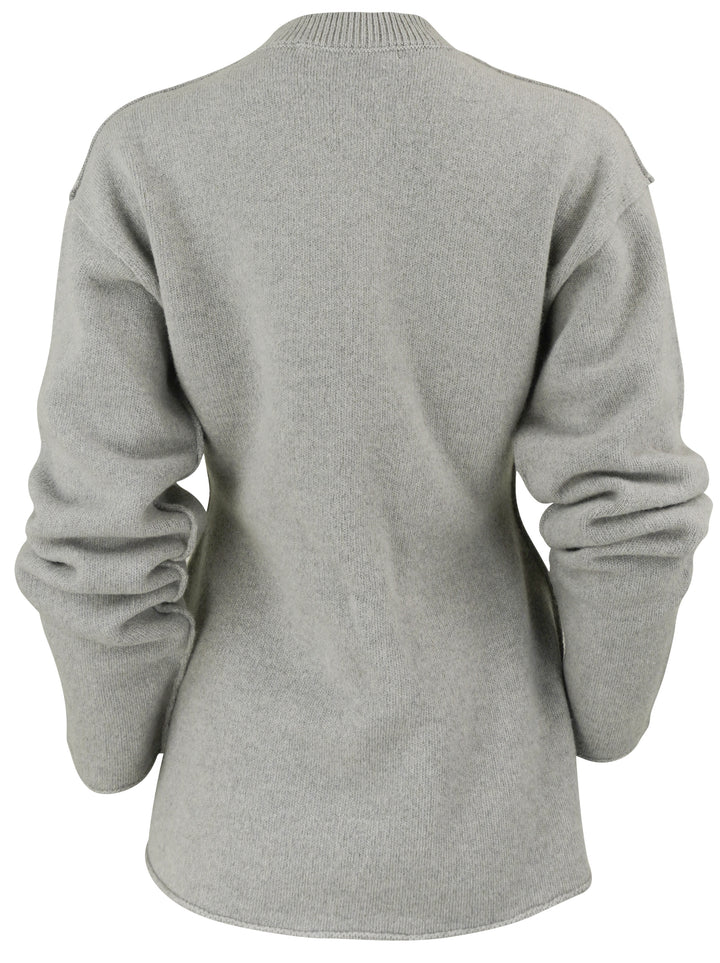 Sofie D'Hoore Memling Wool Sweater in Grey Melange - Discounts on Sofie D'Hoore at UAL