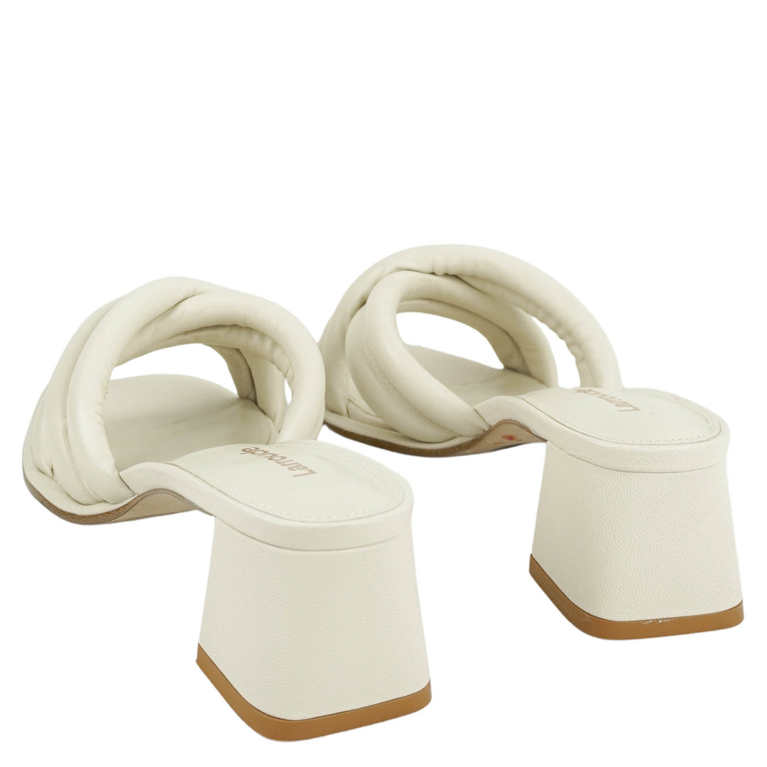 Larroude Laguna Sandals in Ecru