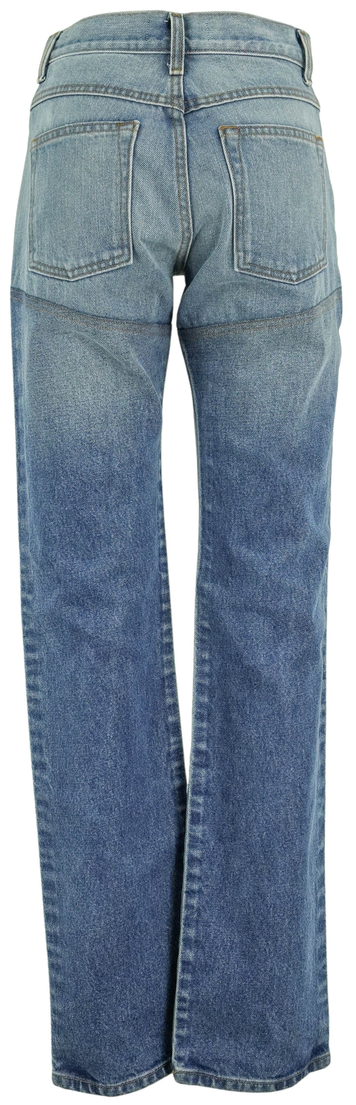 Brandon Maxwell Two Toned Straight Leg Denim in Indigo - Discounts on Brandon Maxwell at UAL