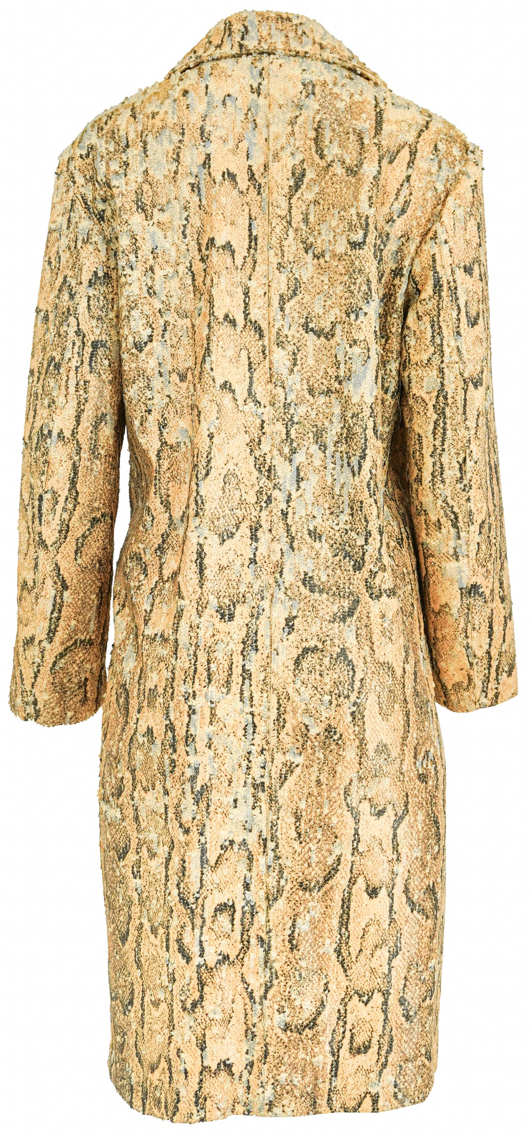 Dries Van Noten Ricca Coat in Snakeskin Sequin - Discounts on Dries Van Noten at UAL