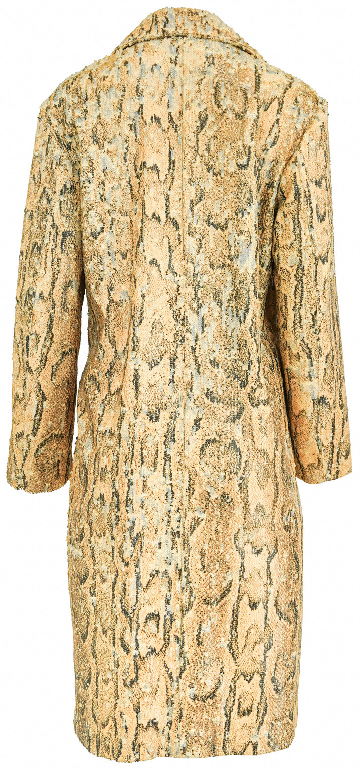 Dries Van Noten Ricca Coat in Snakeskin Sequin - Discounts on Dries Van Noten at UAL