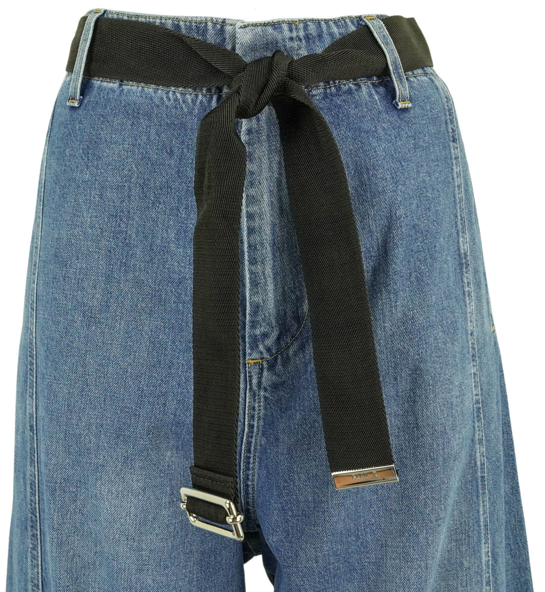 PLAN C Denim Trousers in Indigo - Discounts on PLAN C at UAL