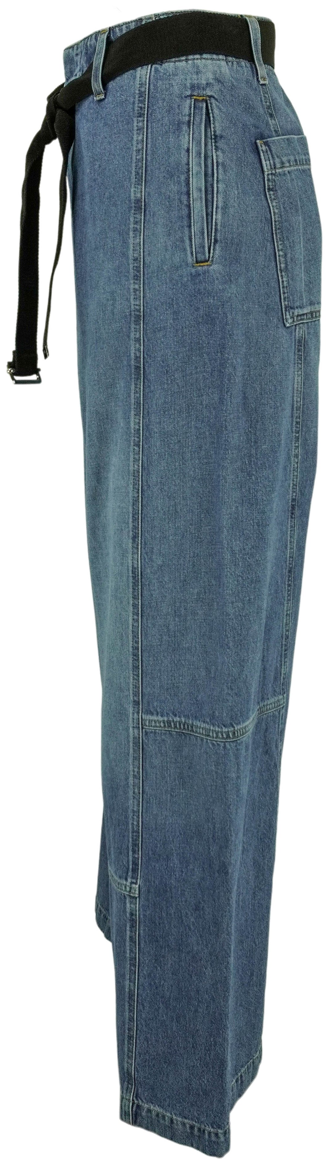 PLAN C Denim Trousers in Indigo - Discounts on PLAN C at UAL