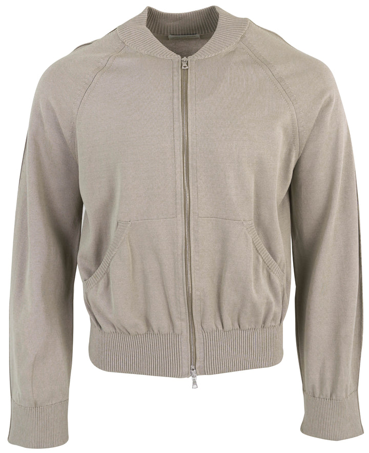 Dries Van Noten Knit Zip-Up Cardigan in Tan - Discounts on Dries Van Noten at UAL