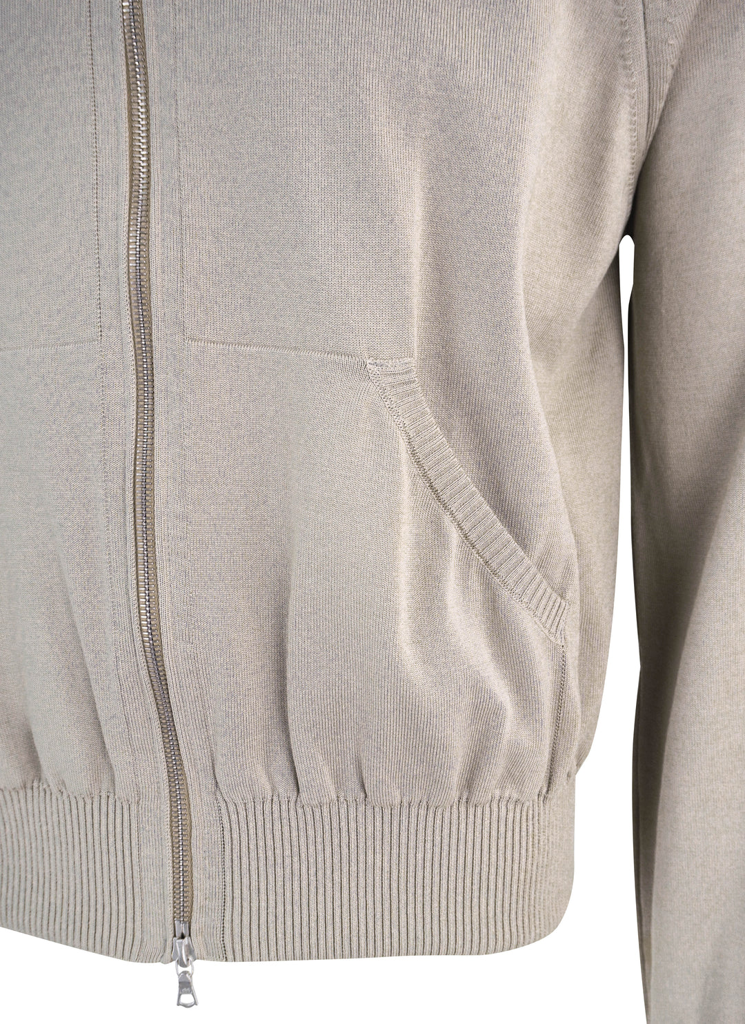 Dries Van Noten Knit Zip-Up Cardigan in Tan - Discounts on Dries Van Noten at UAL