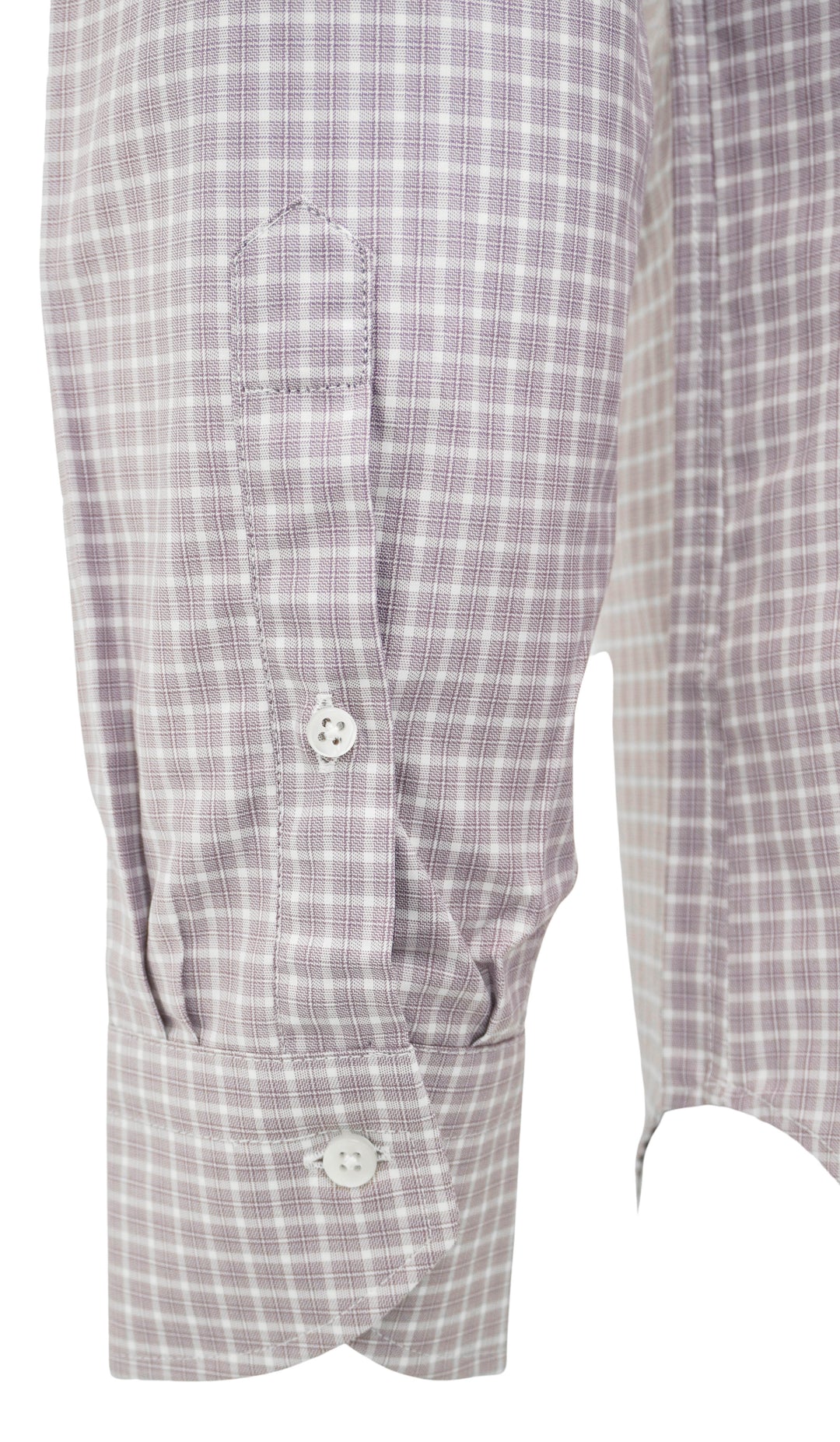 Canali Mini Plaid Print Button Down Shirt in Purple and White - Discounts on Canali at UAL