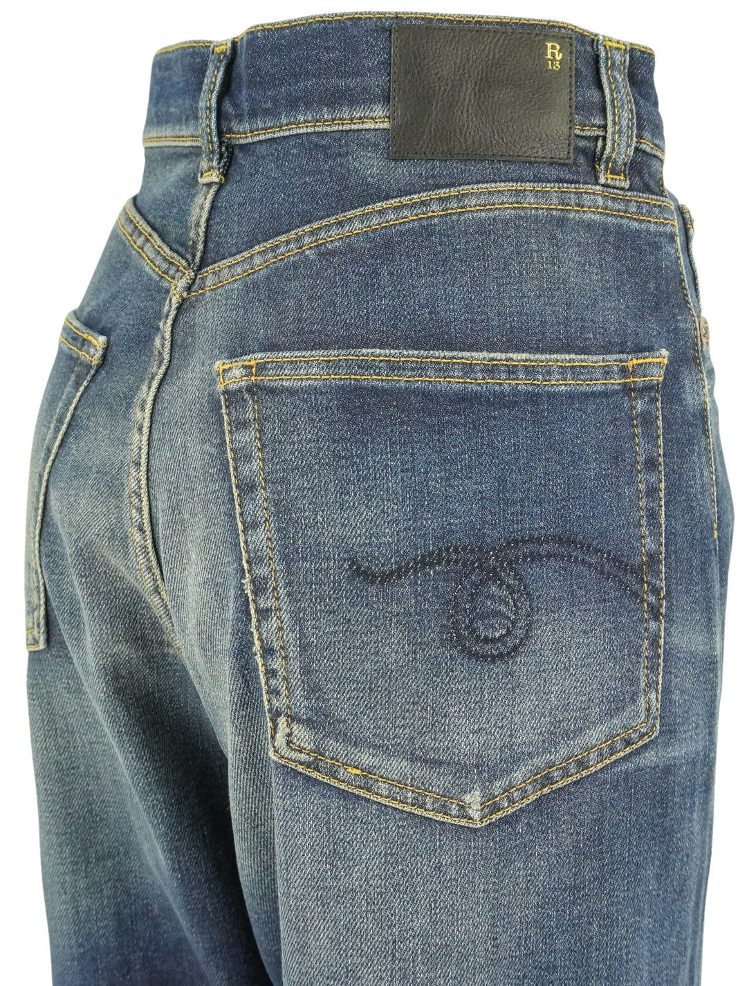 R13 Venti Jean in Ansel Blue - Discounts on R13 at UAL