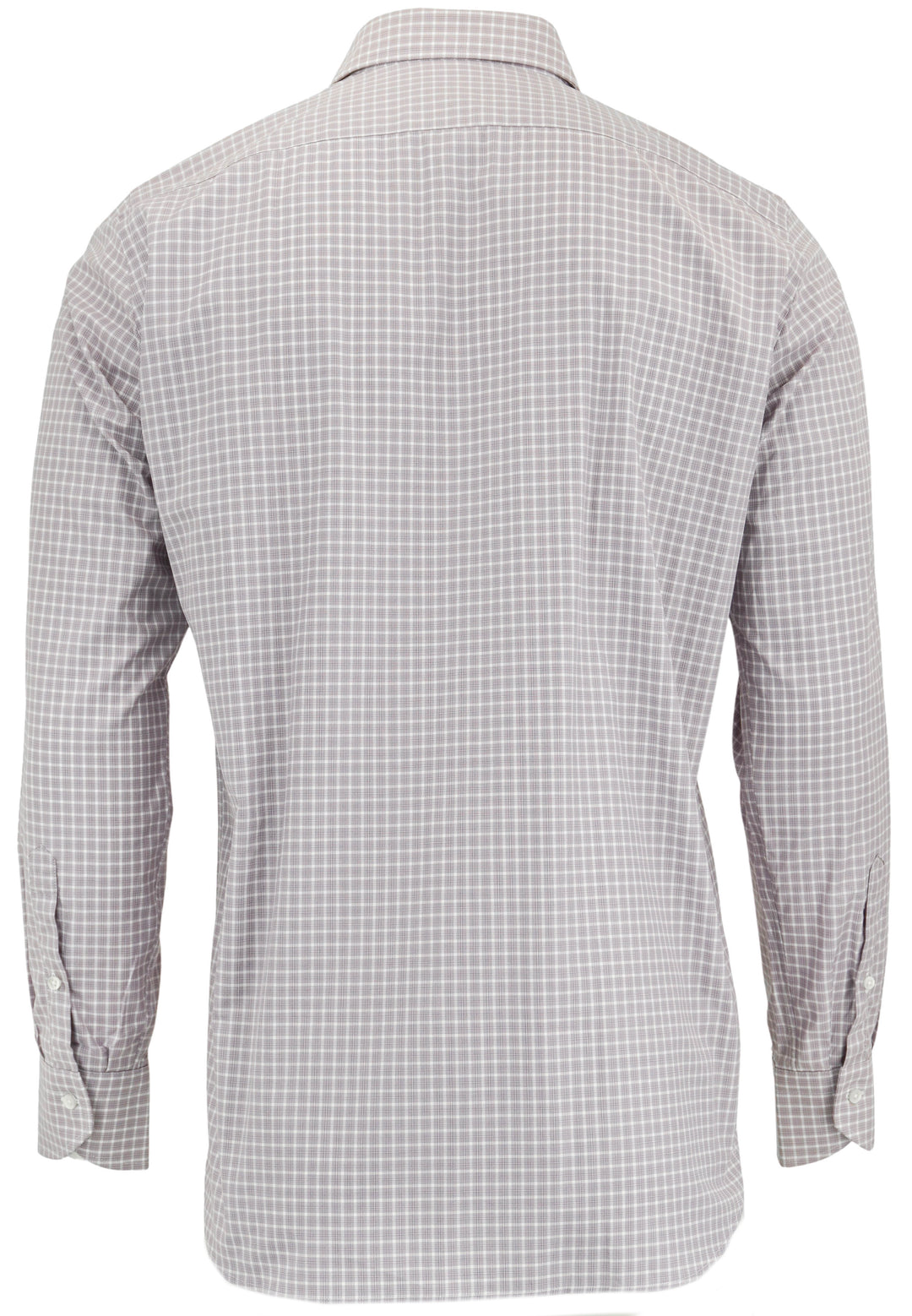 Canali Mini Plaid Print Button Down Shirt in Purple and White - Discounts on Canali at UAL