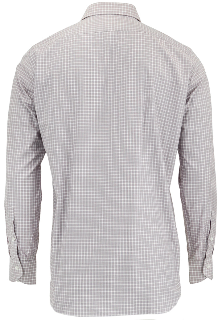 Canali Mini Plaid Print Button Down Shirt in Purple and White - Discounts on Canali at UAL
