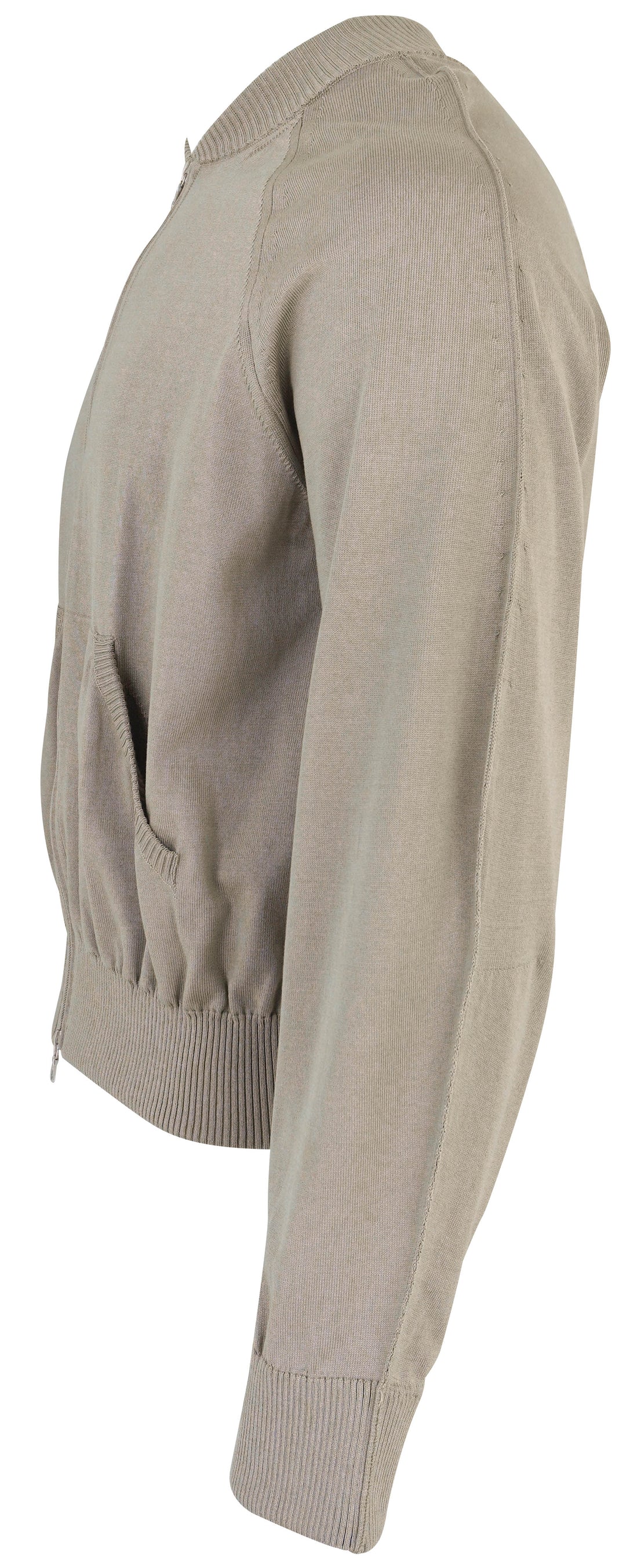 Dries Van Noten Knit Zip-Up Cardigan in Tan - Discounts on Dries Van Noten at UAL