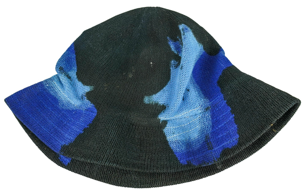 Reinhard Plank Painted Bucket Hat in Black/Blue