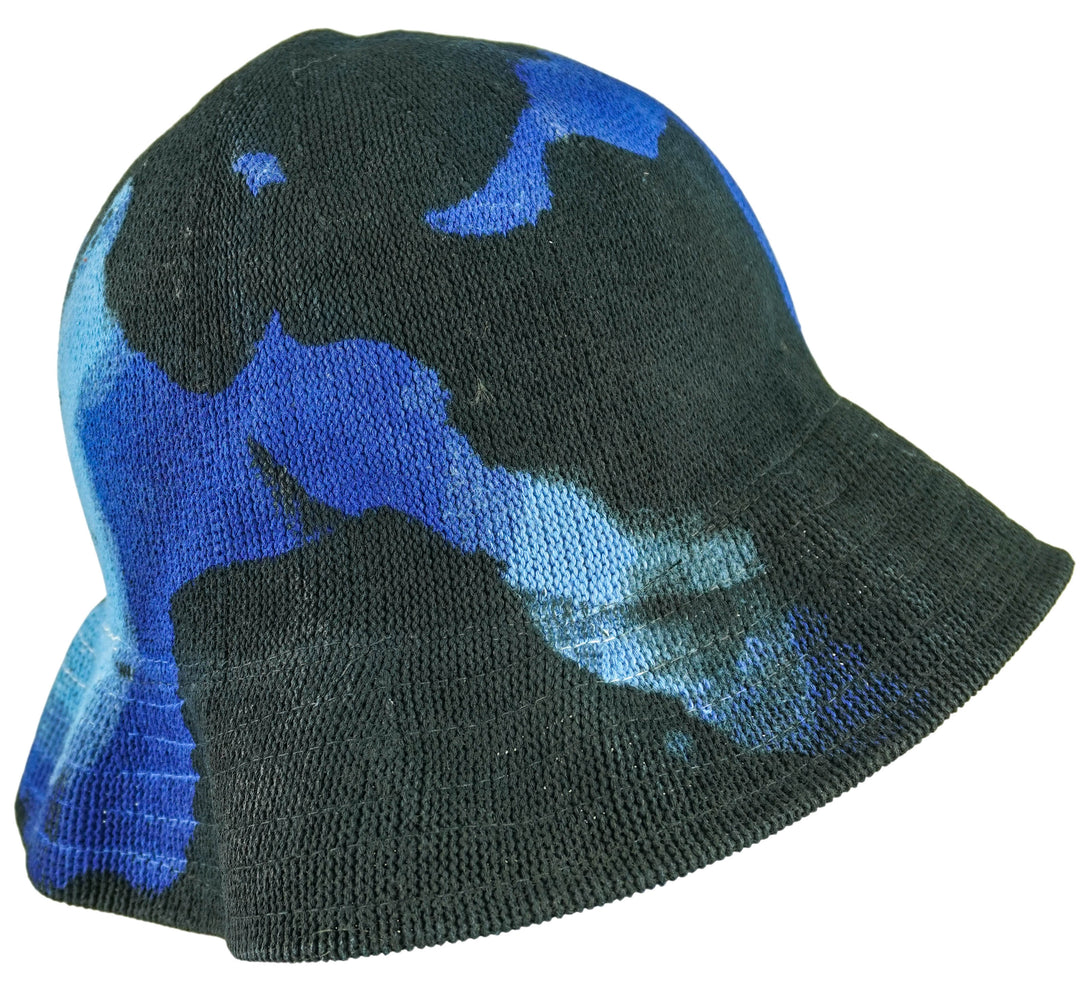 Reinhard Plank Painted Bucket Hat in Black/Blue - Discounts on Reinhard Plank at UAL