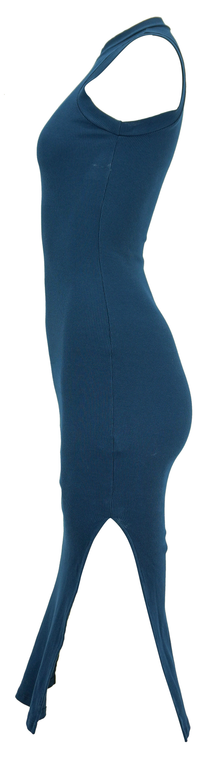 NSF Ribbed Knit Dress in Navy - Discounts on NSF at UAL