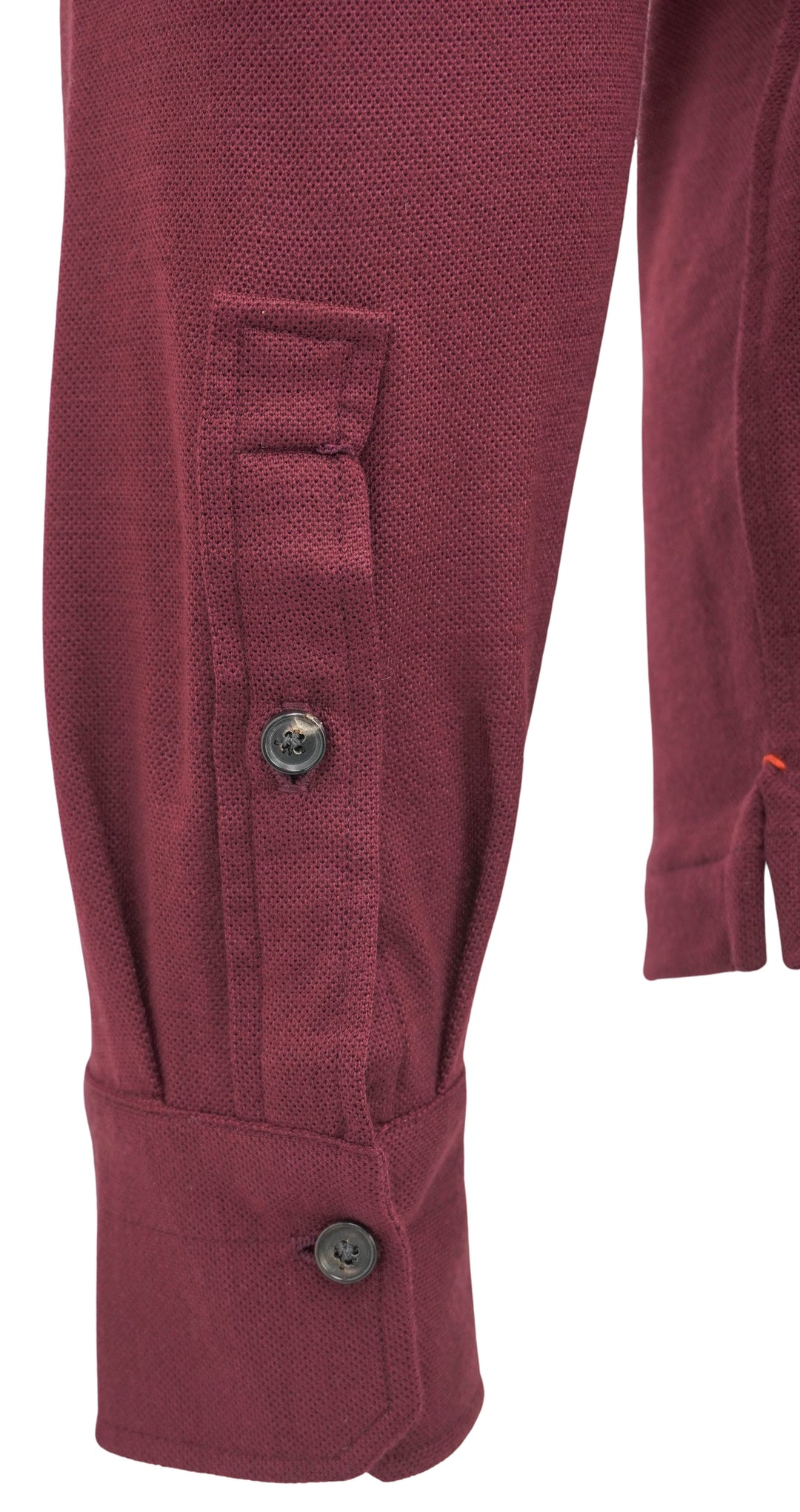 Isaia Napoli Long Sleeve Polo in Wine - Discounts on Isaia Napoli at UAL