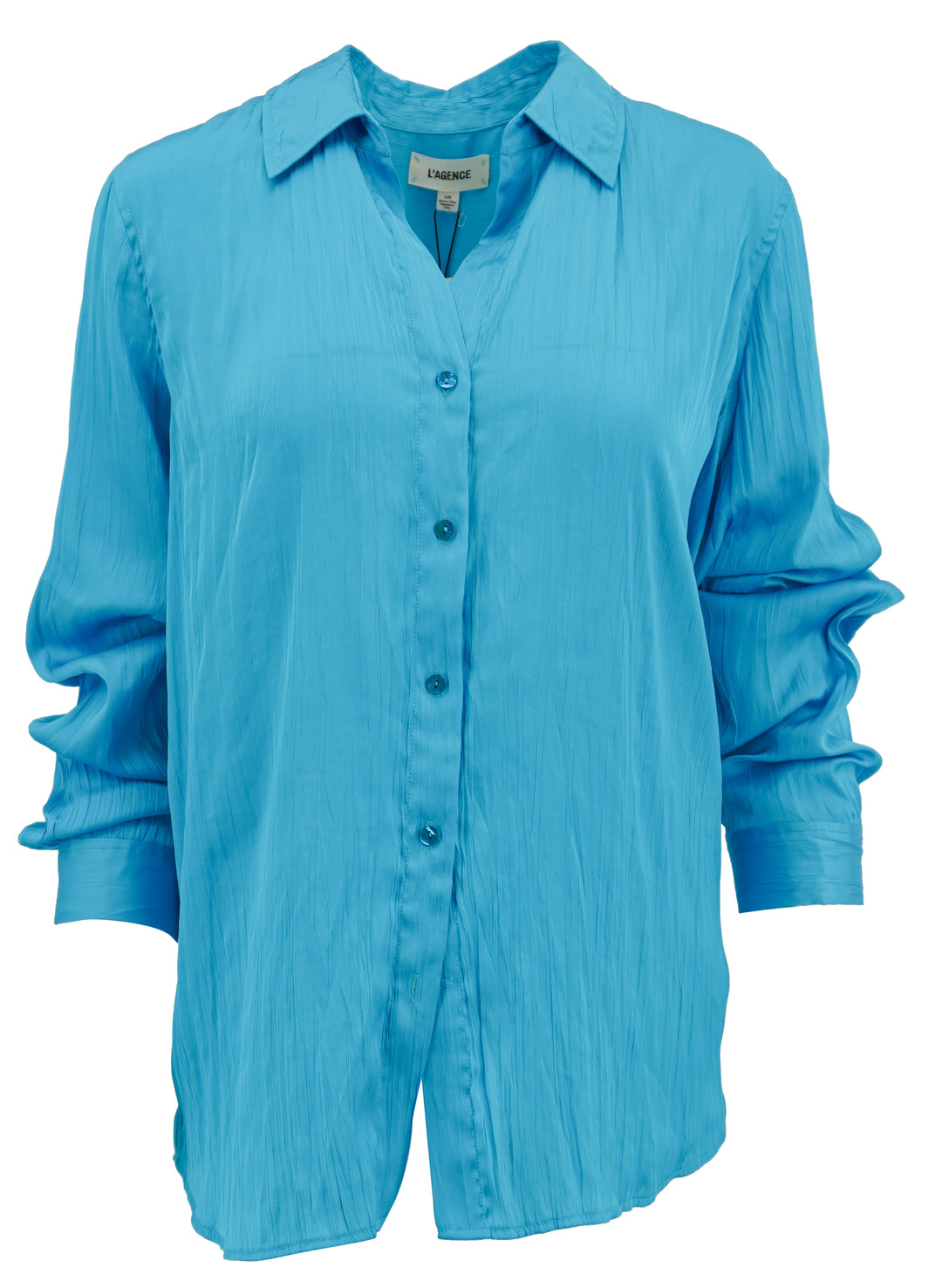 L'AGENCE Button Up in Blue - Discounts on L'AGENCE at UAL