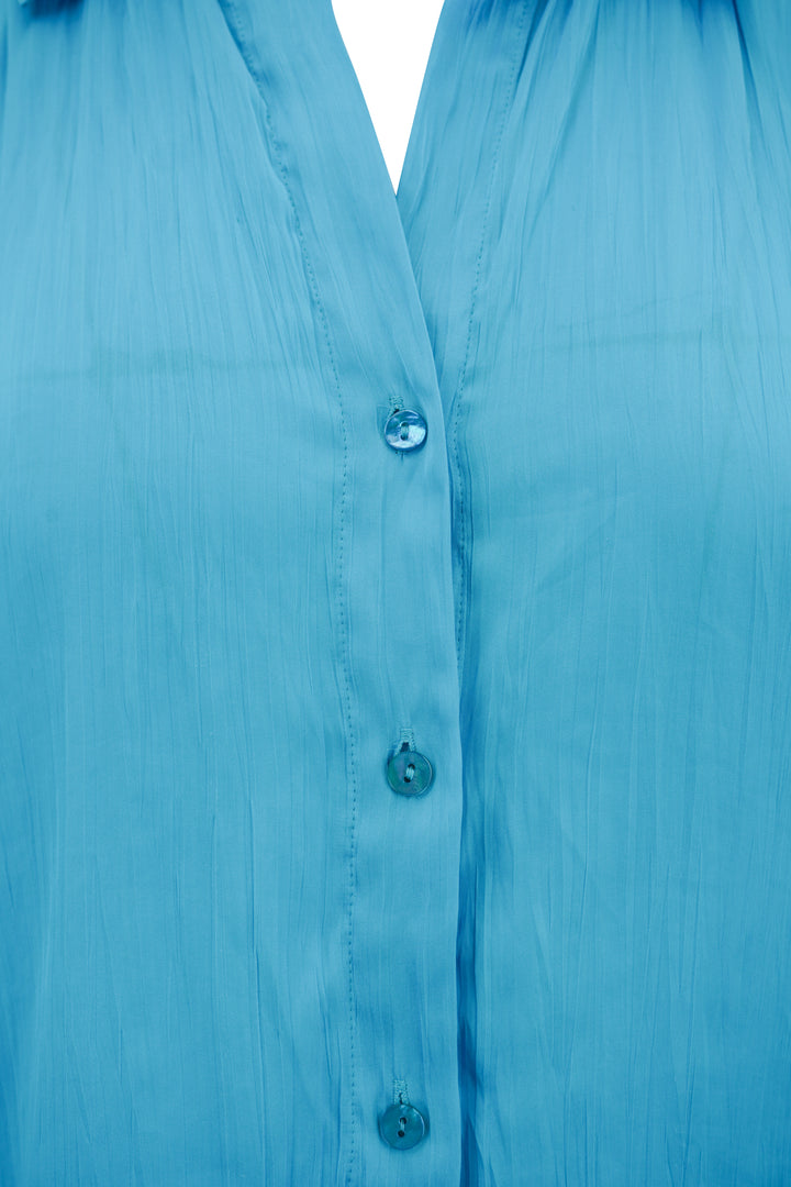 L'AGENCE Button Up in Blue - Discounts on L'AGENCE at UAL