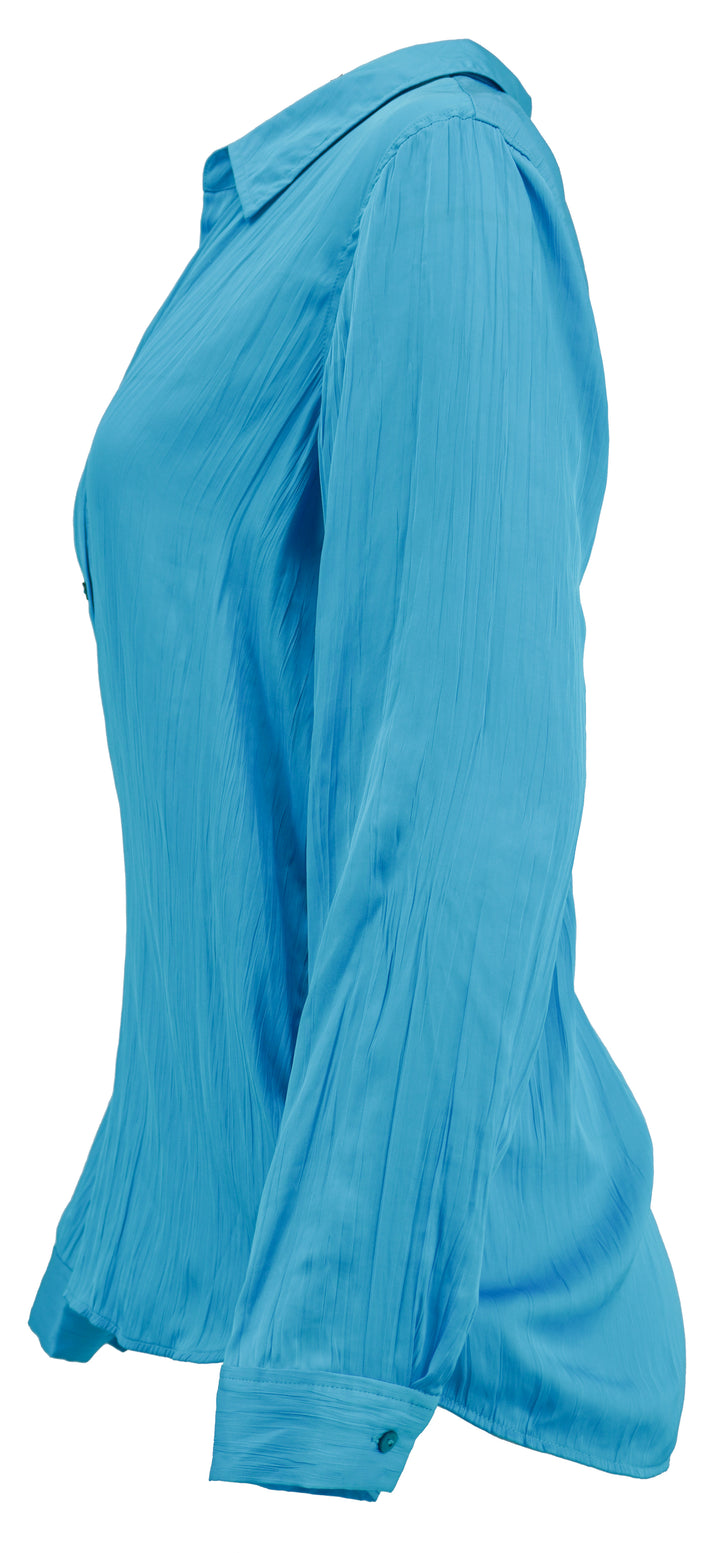 L'AGENCE Button Up in Blue - Discounts on L'AGENCE at UAL