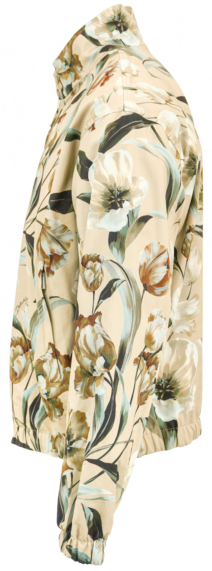 Dolce & Gabanna Reversible Floral Print Jacket in Beige Multi - Discounts on Dolce & Gabbana at UAL
