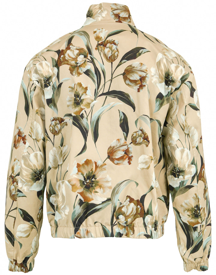 Dolce & Gabanna Reversible Floral Print Jacket in Beige Multi - Discounts on Dolce & Gabbana at UAL