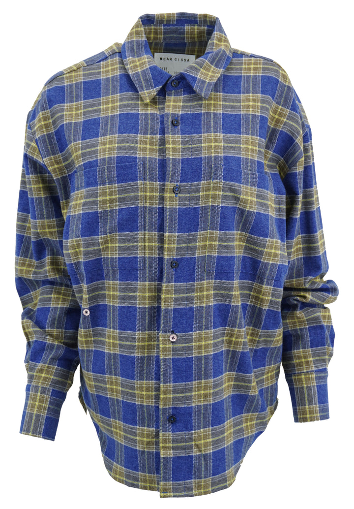Wear Cissa Daily Shirt in Blue/Yellow Plaid - Discounts on Wear Cissa at UAL