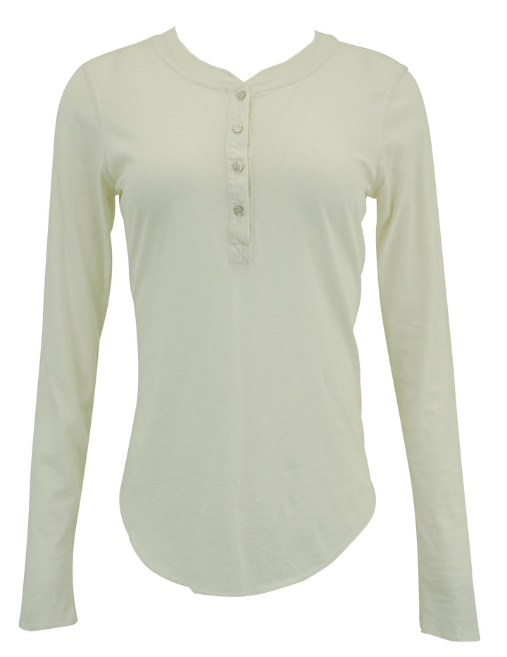 NSF Henley Tee Shirt in White - Discounts on NSF at UAL