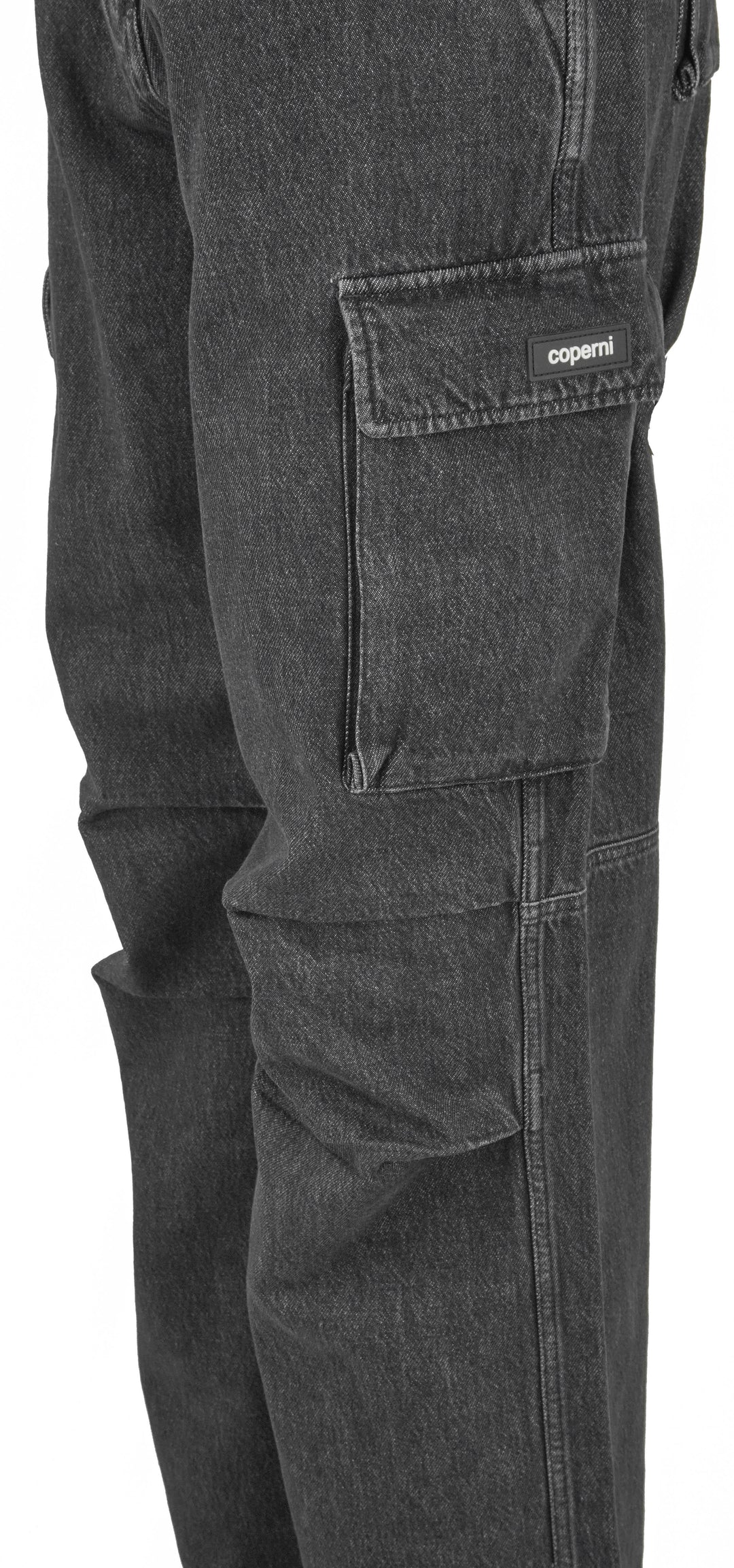 Coperni Wide Leg Cargo Denim in Faded Black - Discounts on Coperni at UAL
