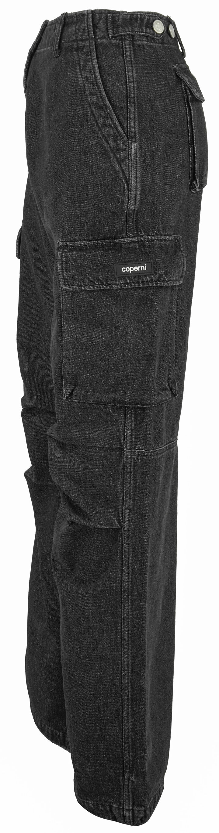 Coperni Wide Leg Cargo Denim in Faded Black - Discounts on Coperni at UAL