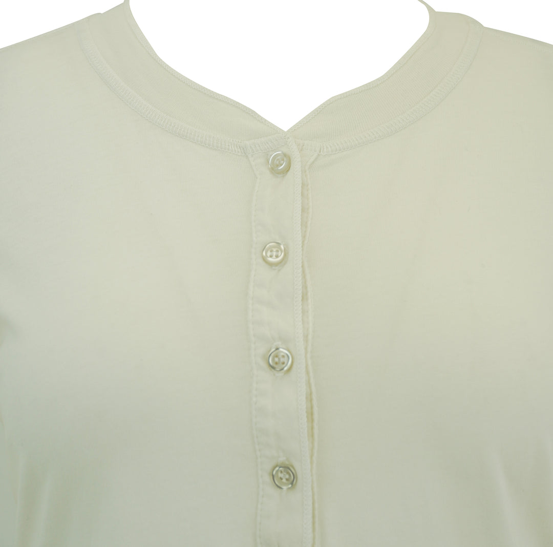 NSF Henley Tee Shirt in White - Discounts on NSF at UAL
