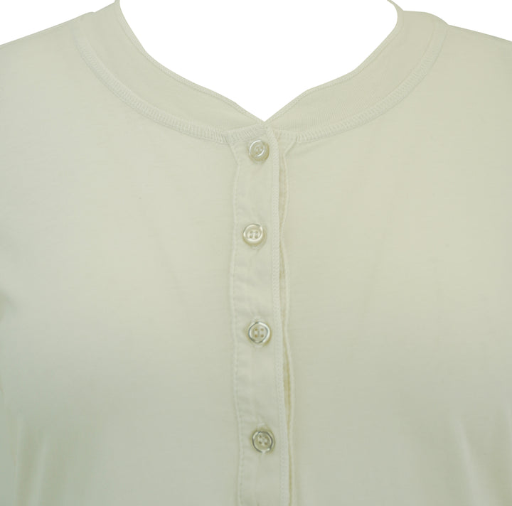 NSF Henley Tee Shirt in White - Discounts on NSF at UAL