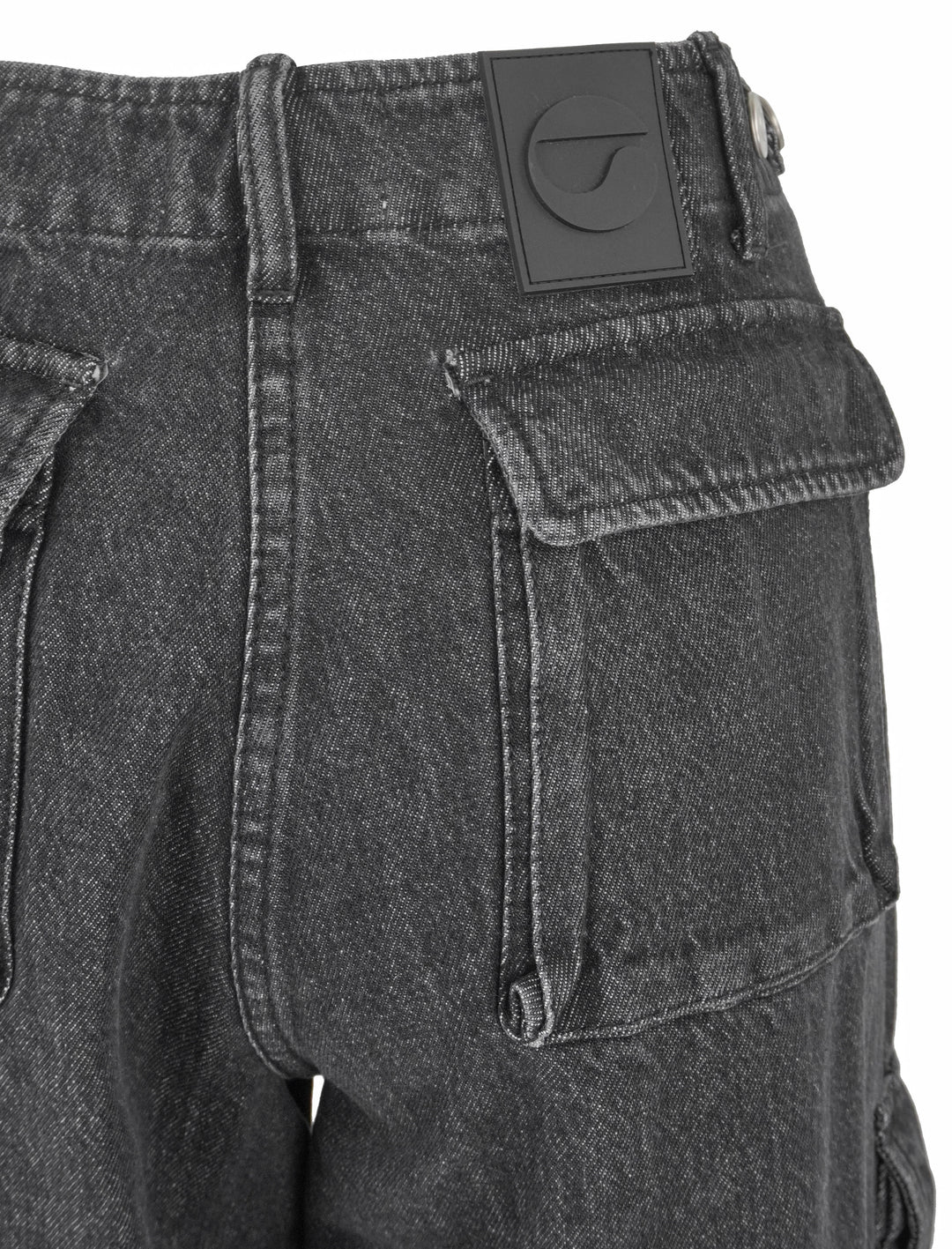 Coperni Wide Leg Cargo Denim in Faded Black - Discounts on Coperni at UAL