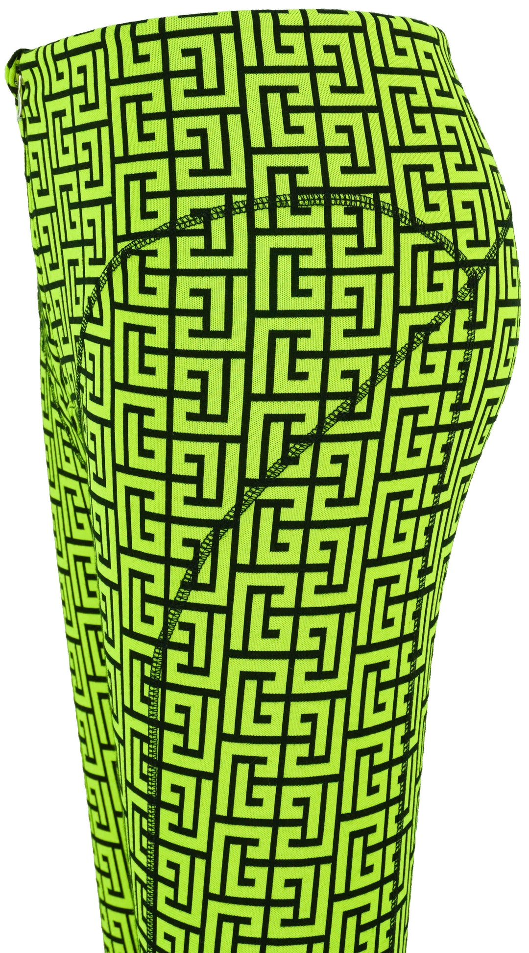 Balmain Monogram Leggings in Neon Green - Discounts on Balmain at UAL