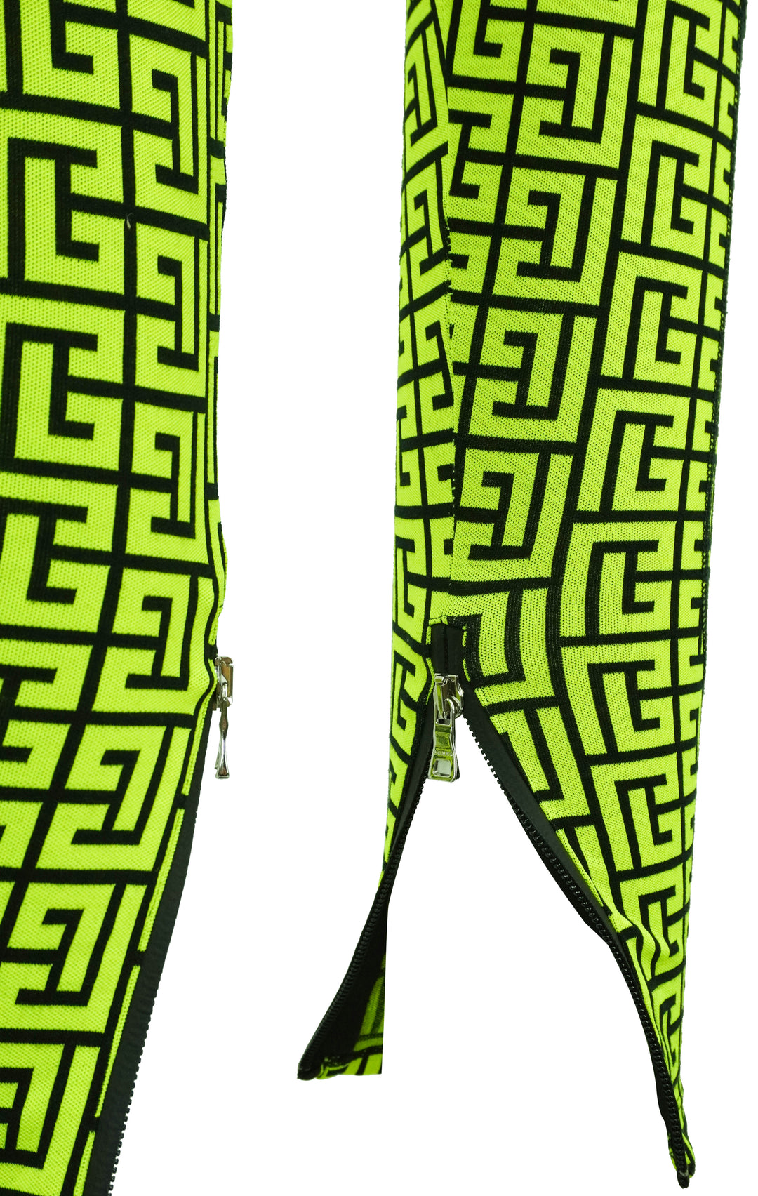 Balmain Monogram Leggings in Neon Green - Discounts on Balmain at UAL