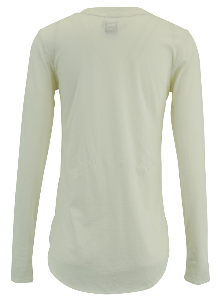 NSF Henley Tee Shirt in White - Discounts on NSF at UAL