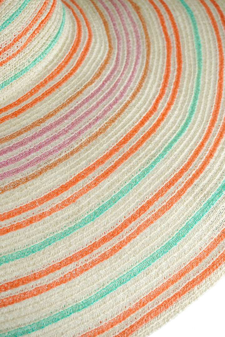 Maison Michel Blanche XXL Hat in Multi Stripes - Discounts on Maison Michel at UAL