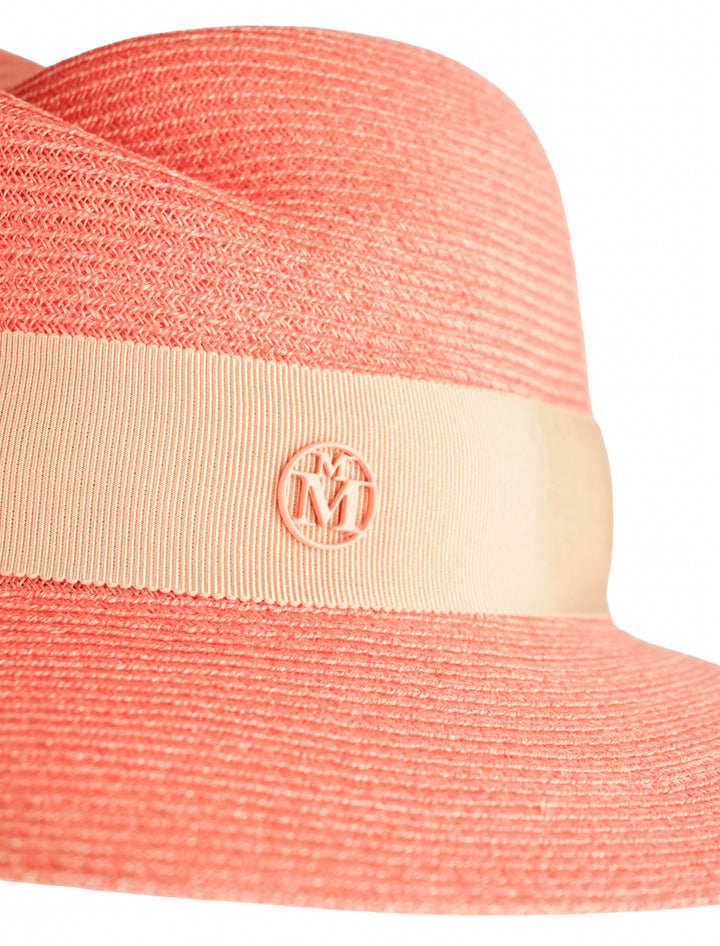 Maison Michel Virginie Hat in Peach - Discounts on Maison Michel at UAL