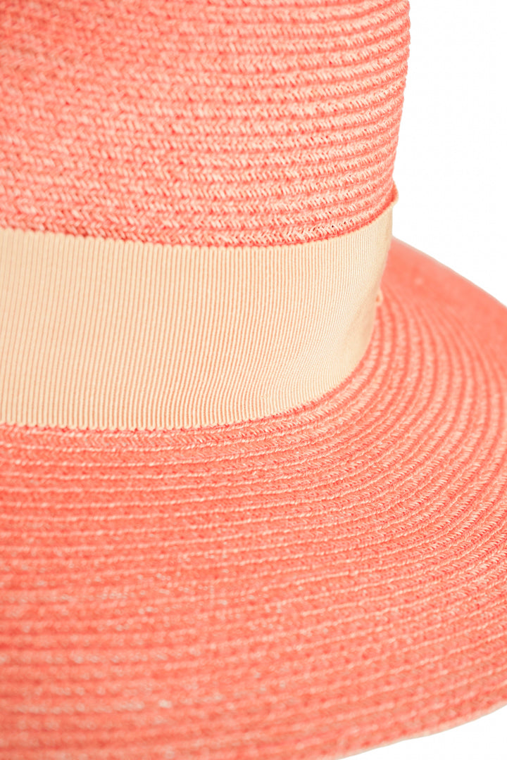 Maison Michel Virginie Hat in Peach - Discounts on Maison Michel at UAL