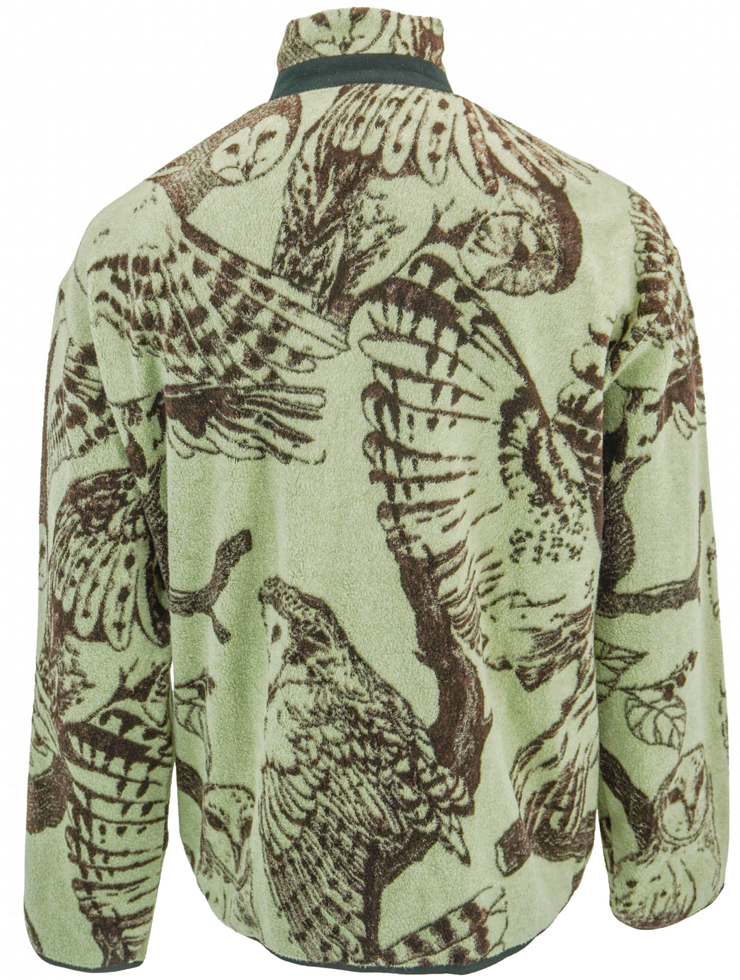 Jil Sander Owl Fleece Jacket in Brown and Light Green - Discounts on Jil Sander at UAL