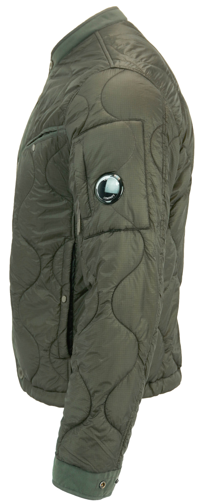 C.P. Company Quilted Jacket in Dark Green - Discounts on C.P.Company at UAL