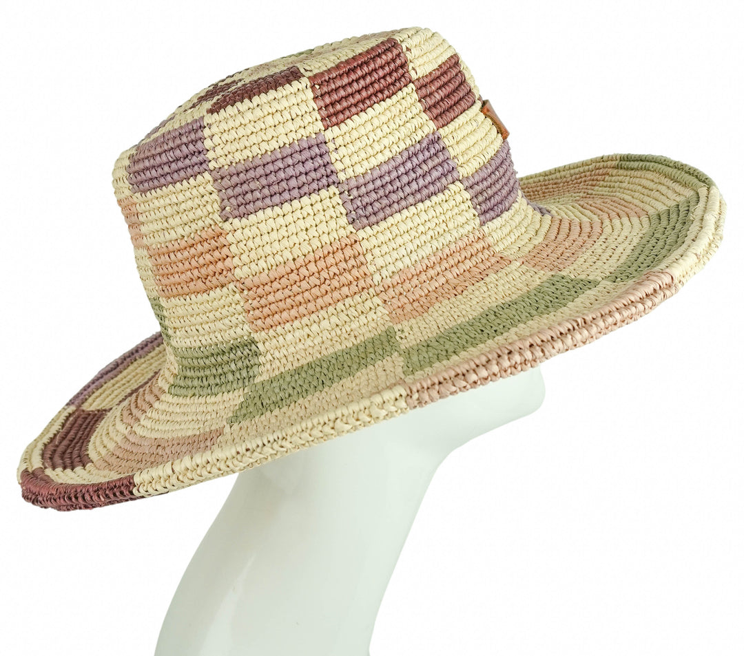 Nick Fouquet Window Pane Hat in Multicolored Checkered - Discounts on Nick Fouquet at UAL
