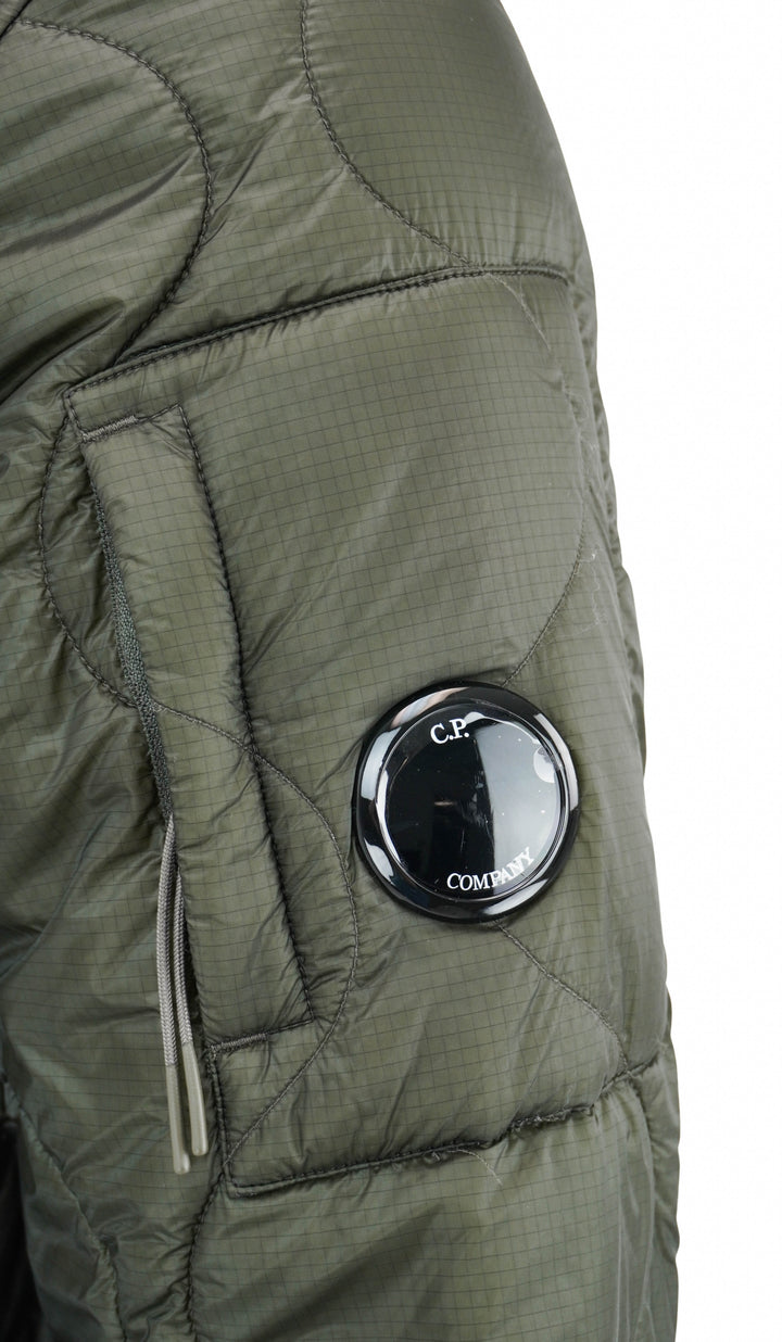 C.P. Company Quilted Jacket in Dark Green - Discounts on C.P.Company at UAL