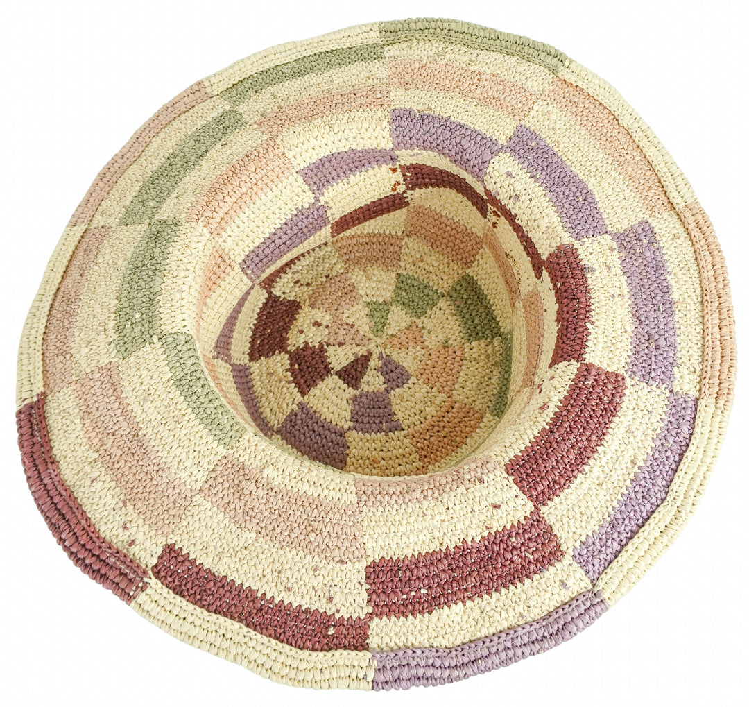 Nick Fouquet Window Pane Hat in Multicolored Checkered - Discounts on Nick Fouquet at UAL
