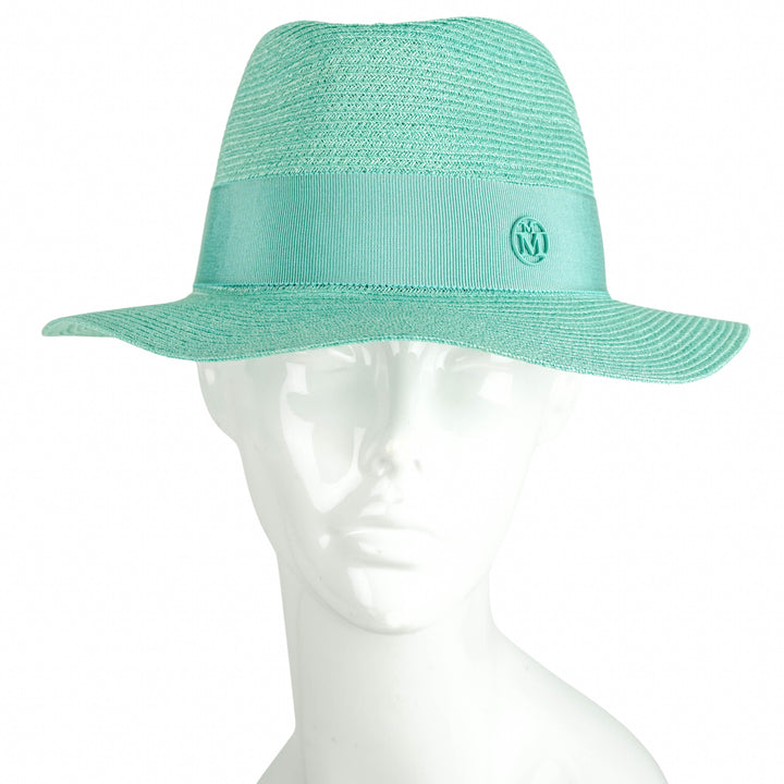 Maison Michel Andre Hat in Aqua - Discounts on Maison Michel at UAL
