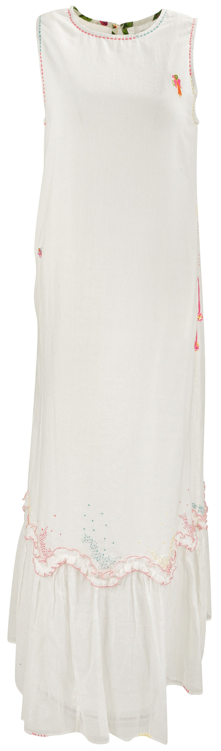 Nikasha Ruffle Maxi Dress in White Multi