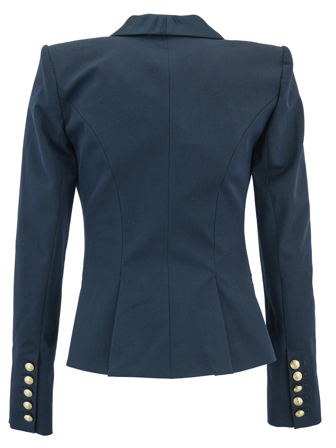 L'AGENCE Imogen Satin Lapel Blazer in Navy - Discounts on L'AGENCE at UAL