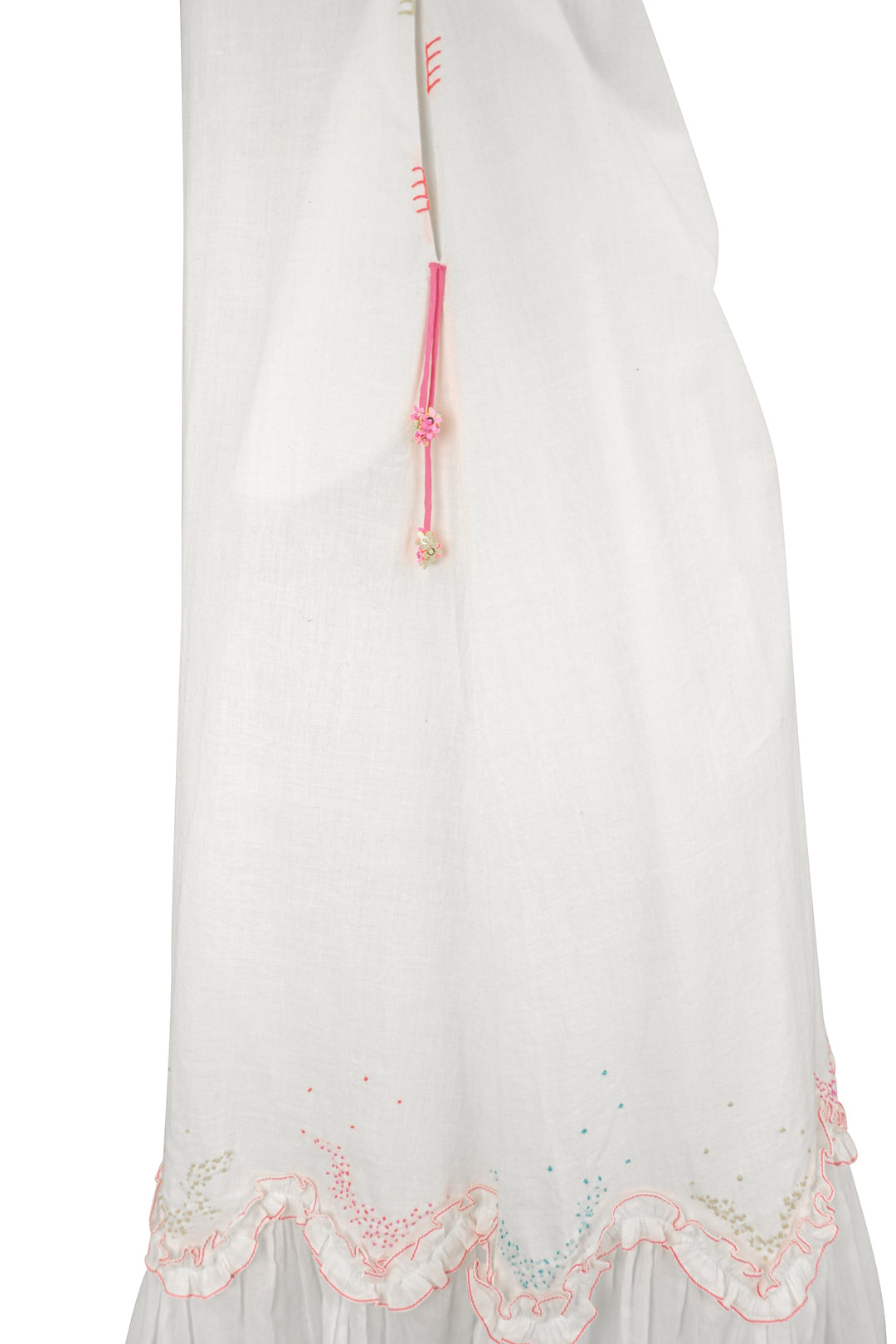 Nikasha Ruffle Maxi Dress in White Multi