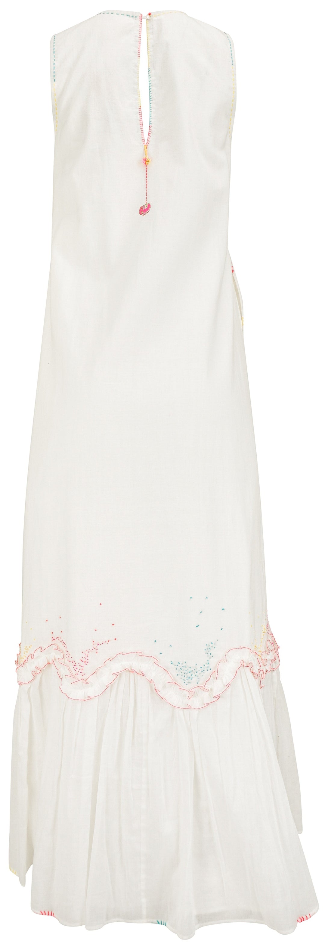 Nikasha Ruffle Maxi Dress in White Multi