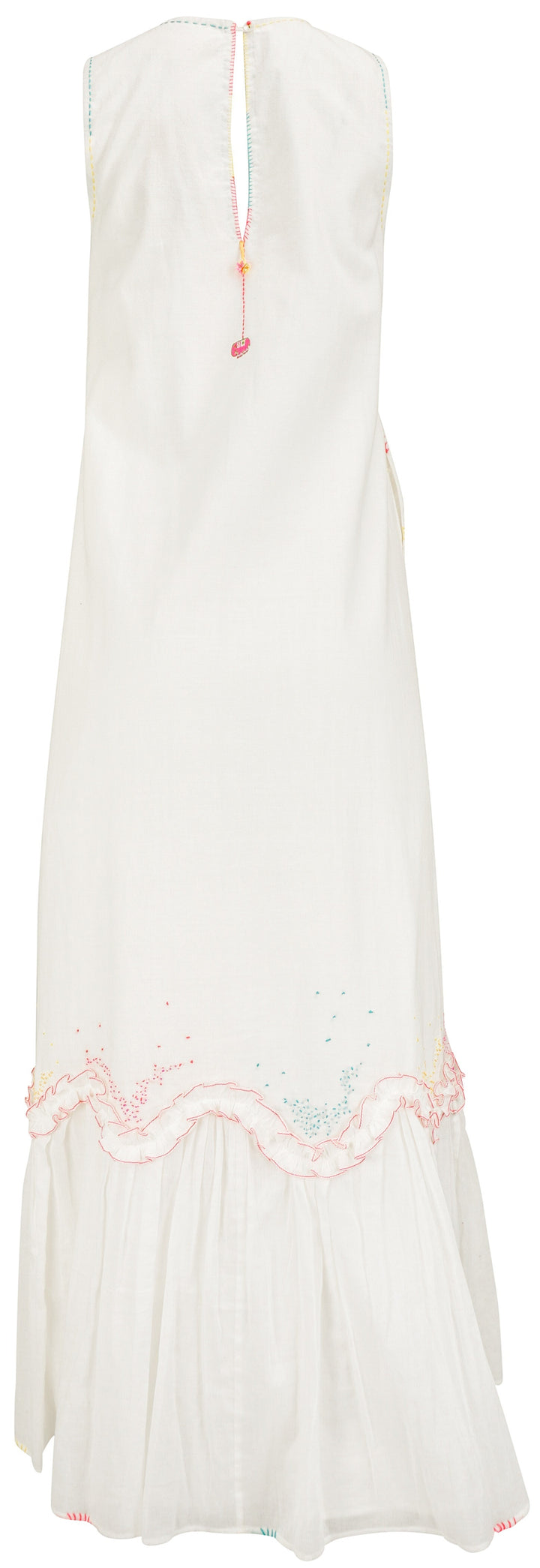 Nikasha Ruffle Maxi Dress in White Multi